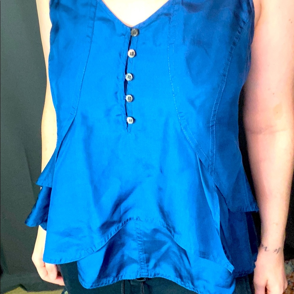 J. Crew Navy Petal Top